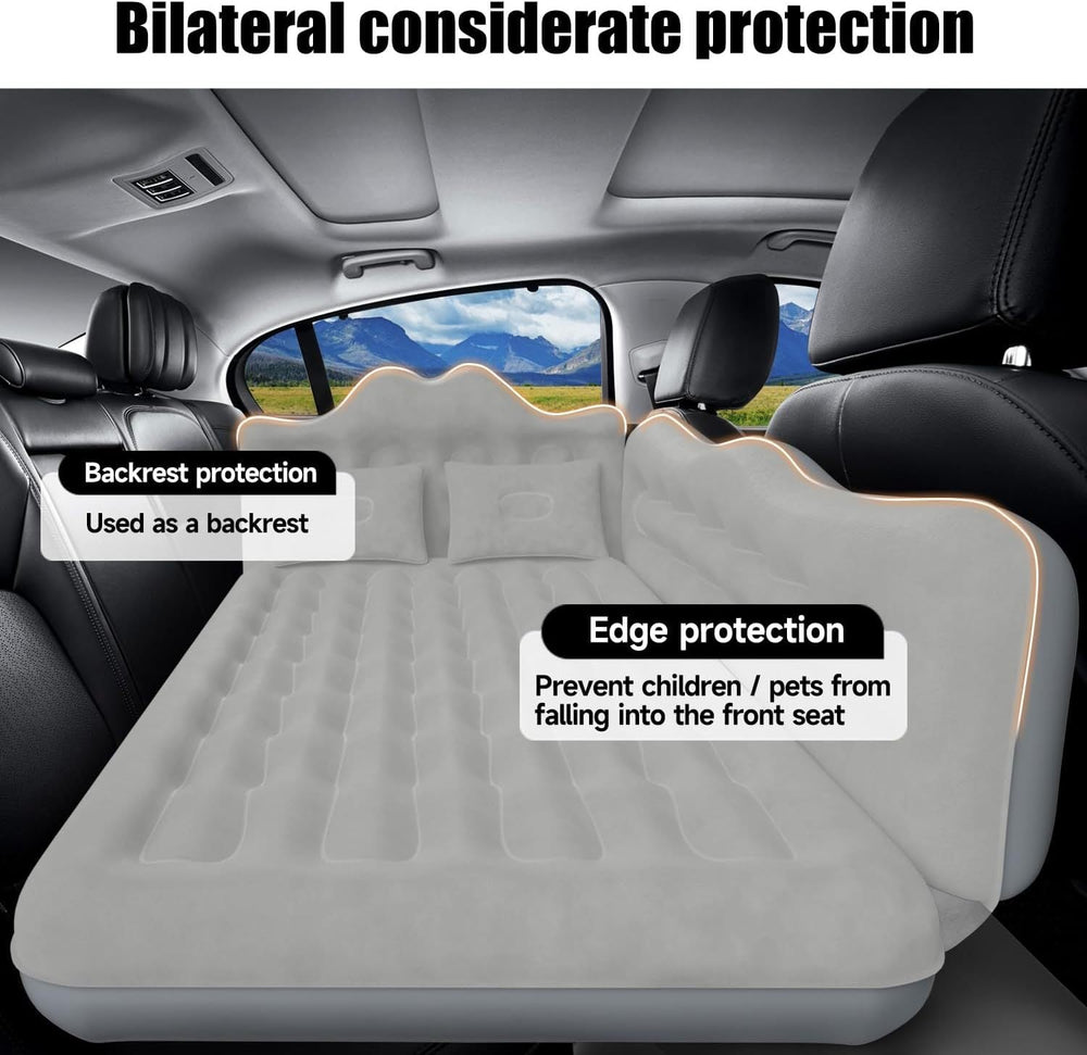 Car Air Mattress, Inflatable SUV Truck Air Mattress Back Seat Camping Bed Thickened Car Sleeping Pad For Travel, Car Bed SUV Mattress With 2 Pillows EX-STOCK