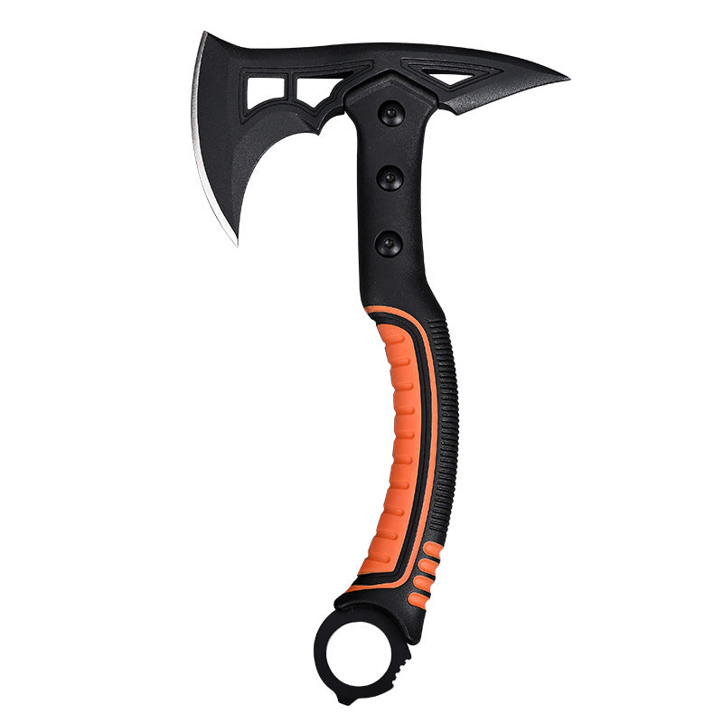 Black and orange camping axe product view