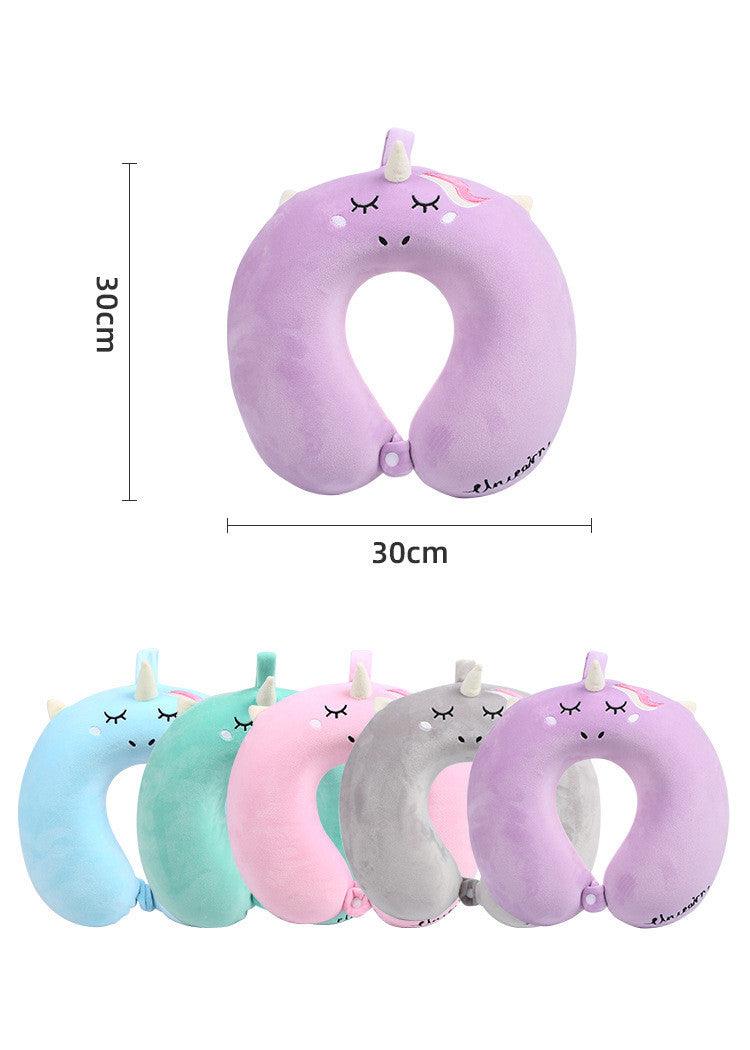 Cuscino a forma di U in memory foam a lento ritorno per collo, cuscino da viaggio in auto per pisolino pomeridiano 