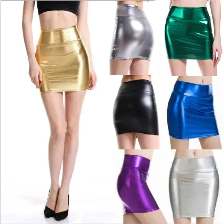 Fashion Hot Girl Hip Mini Faux Leather skirt - EX-STOCK CANADA