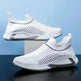Fashion Mesh Sock Shoes With Striped Design Men Outdoor Breathable Slip-on Sneakers Casual Lightweight Running Sports Shoes - EX-STOCK CANADA
