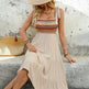 Casual Summer Dress Sleeveless Midi Boho Beach Dress Square Neck Flowy Sundress EX-STOCK