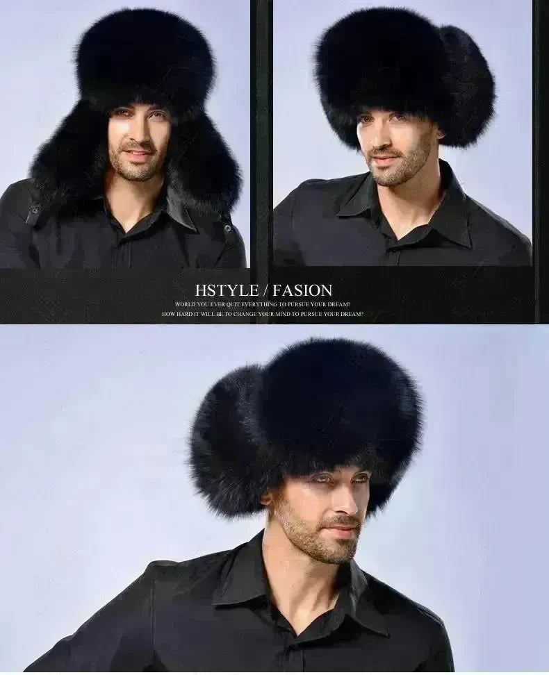 Locomotive Ushanka Men's Winter Thickened Outdoor Cold-proof Earmuffs Hat - EX-STOCK CANADA