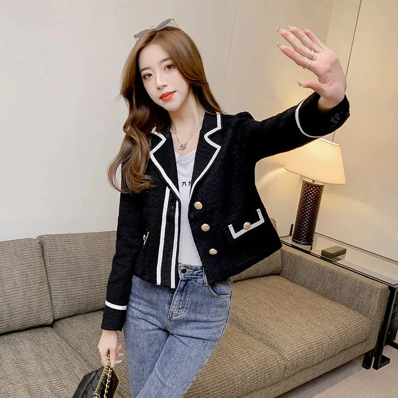 Elegant Luxury Formal Business Short Long Sleeve Blazer Jacket women - EX-STOCK CANADA