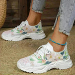 Flower Sports Running Shoes Women's Fashion Flat Sneakers - EX-STOCK CANADA