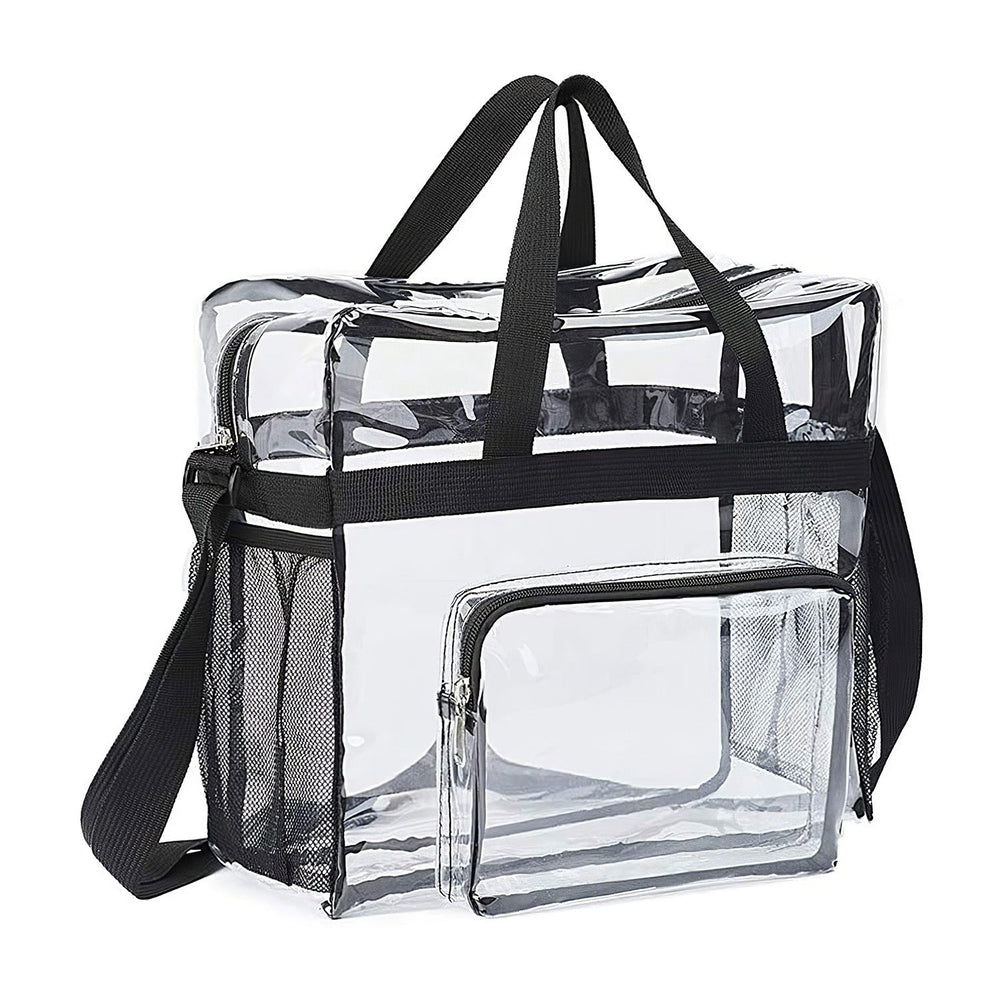 1Pc Clear Crossbody Bag Stadium Approved Clear Transparent Shoulder Bag See Through Zip Pouch Tote Bag Handbag With 11LBS Load EX-STOCK