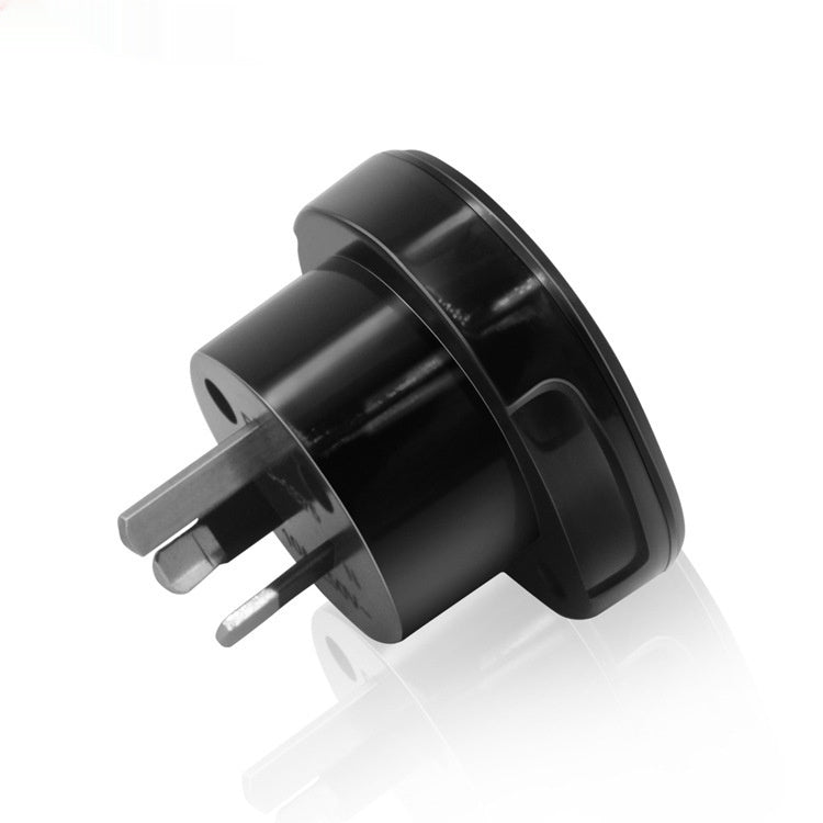 Black plug on a white background