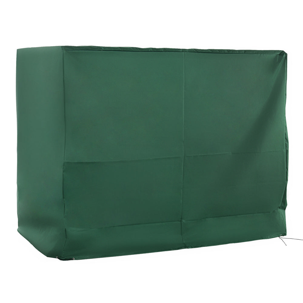 600D Oxford 3-Seater Patio Swing Cover Outdoor Swing Chair Cover Rain Protection Waterproof Anti-UV, Dark Green EX-STOCK