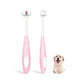 Ultra Soft Nano Bristles Dog Toothbrush Pet Dental Care Kit 3 Sided Design For Easy Teeth Cleaning Suitable For All Dogs,for Your Pet's Sensitive Teeth And Gums 