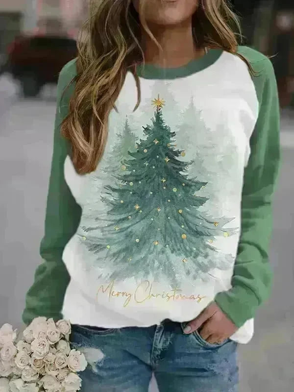 Christmas Tree 3D Digital Printing Women's Pullover Sweatshirt - EX-STOCK CANADA