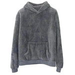 Men Winter New Double-sided Velvet Fleece Pocket Hoodie Sweatshirt Pullover