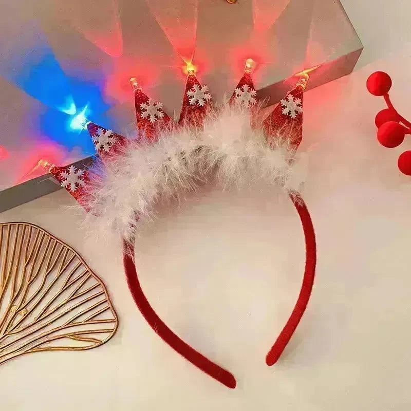 Christmas With Light Headband Snowflake Women's - EX-STOCK CANADA