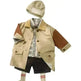 Windbreaker Sleeve Color Contrast Small Lapel Medium Long jacket kids - EX-STOCK CANADA