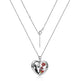 Halloween Heart-shaped Skull Necklace With Rhinestones Couple Love Clavicle Necklace Men And Women Jewelry Accessories EX-STOCK