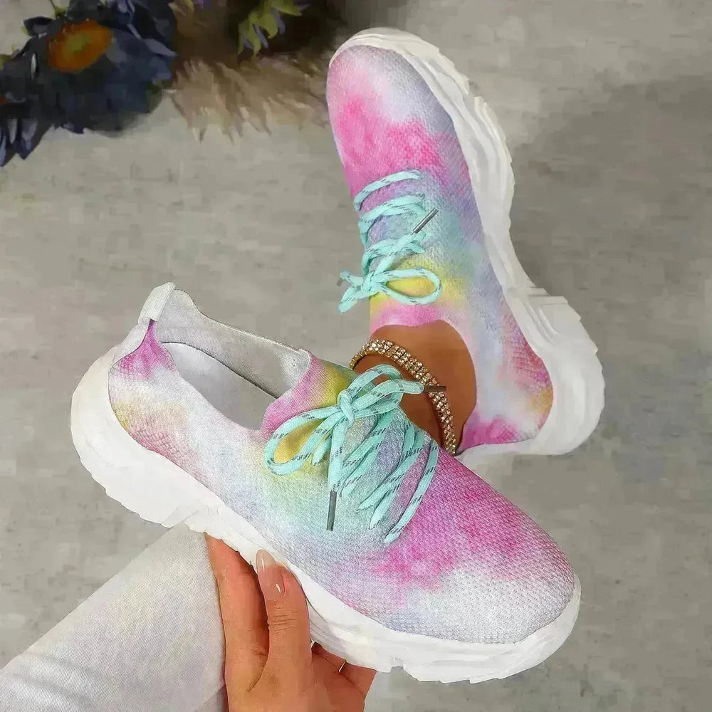 Flower Sports Running Shoes Women's Fashion Flat Sneakers - EX-STOCK CANADA