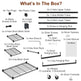 1Pc 4 Tier Heavy Duty Garment Rack With Wheels Carbon Steel Clothing Rack Portable Wardrobe Clothes Rack With 3 Hanging Rods 6 Footrests 44.9x17.13x77.95in EX-STOCK