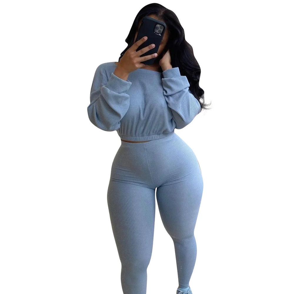 Ladies Autumn 2pcs Athleisure wear Outfit set - EX-STOCK CANADA