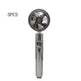 Propeller Driven Shower Head With Stop Button And Cotton Filter Turbocharged High Pressure Handheld Shower Nozzle - EX-STOCK CANADA