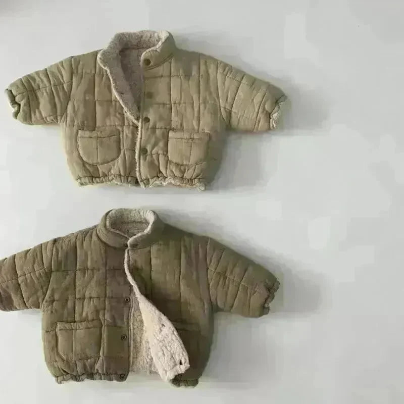 Winter Infant Fleece-lined Long Sleeve Cotton Coat - EX-STOCK CANADA