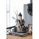 10x8.3x13.5 Cardboard Lighted Haunted House, Black Beige Tabletop Holiday Halloween Decor, Battery Powered EX-STOCK