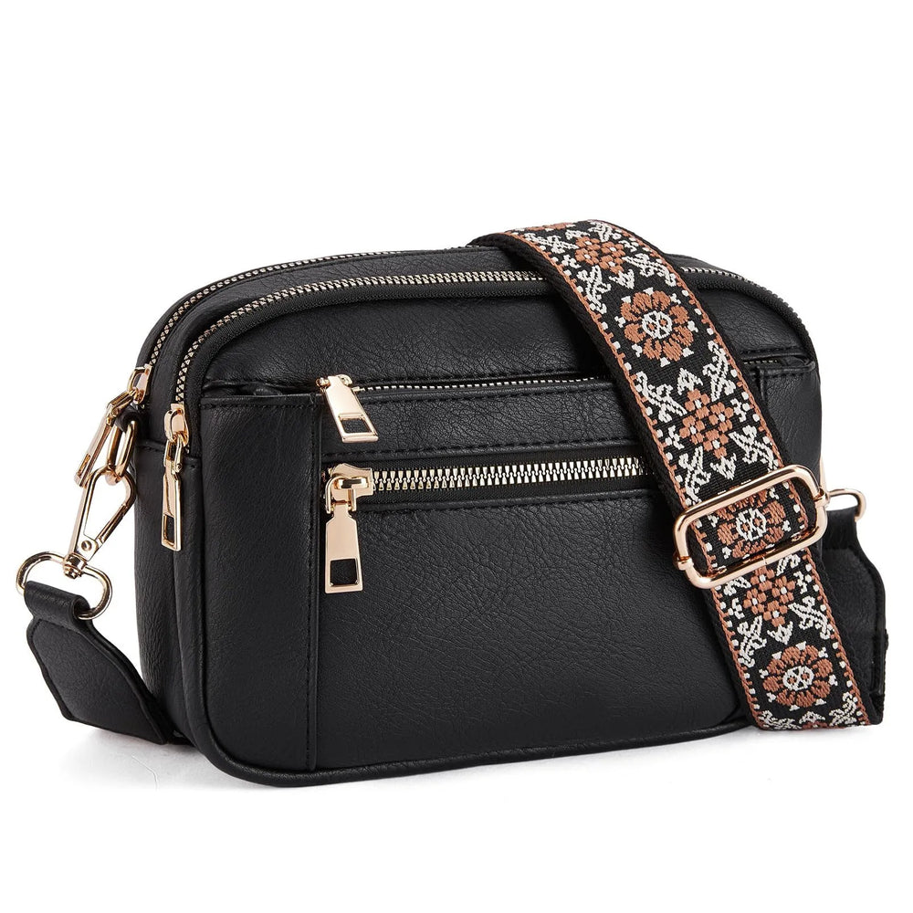 Daily Matching PU Leather Business Commute Zipper Crossbody Bags for women - EX-STOCK CANADA