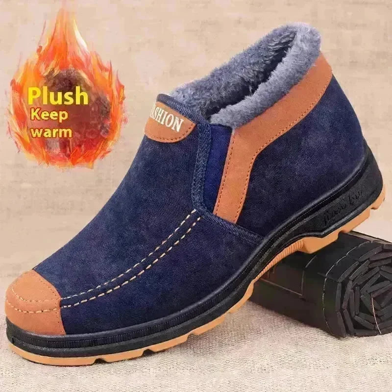 Men's Traditional Cotton Shoes Warm With Velvet Winter Boot - EX-STOCK CANADA