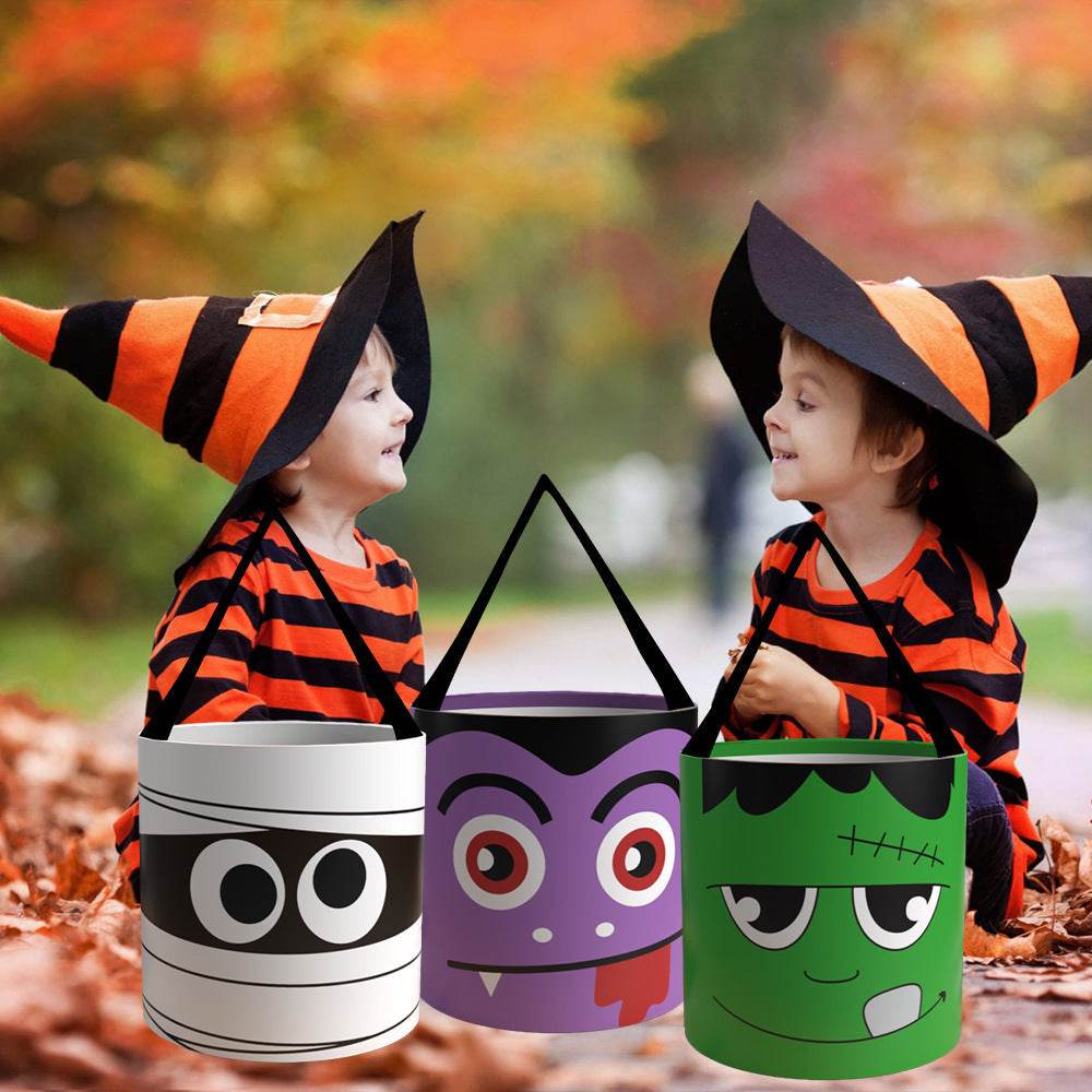 Halloween Candy Bag - Handheld LED Light-up Pumpkin Bag Tube, Halloween Trick-or-Treat Bag EX-STOCK