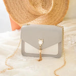 Small Messenger Bag New Sweet And Cute Cat Tassel Decoration Chain One Shoulder Small Square Bag Casual Messenger Bag - EX-STOCK CANADA