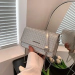 Luxury Women's Chain Embossed Square flap Shoulder Bag for women - EX-STOCK CANADA