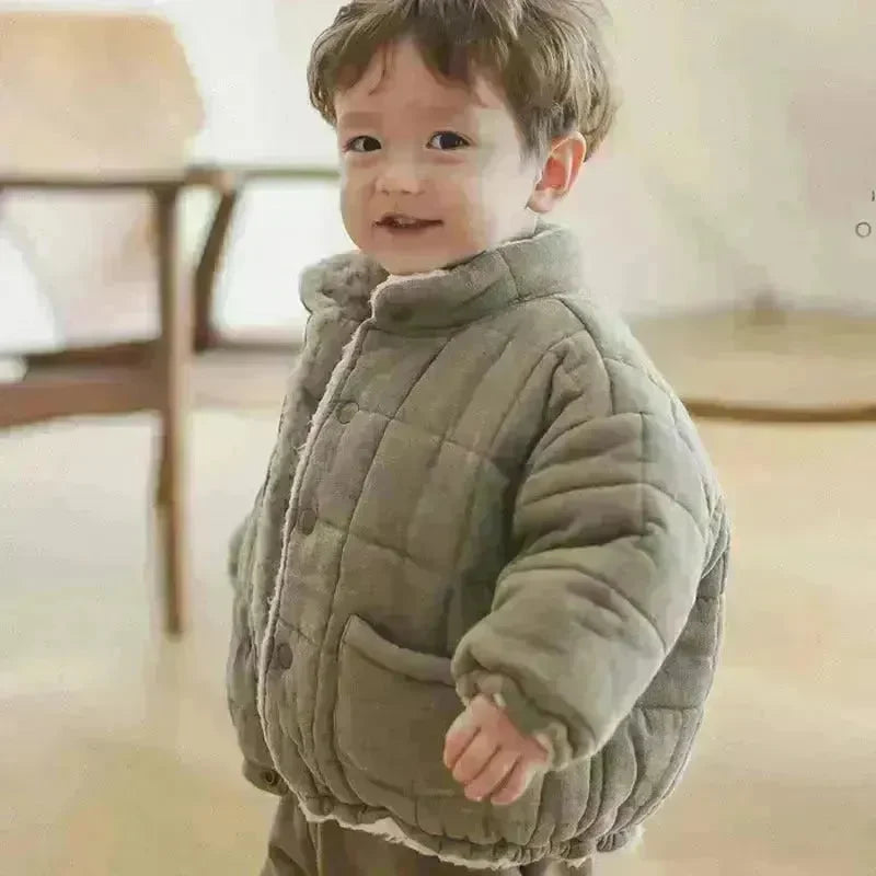 Winter Infant Fleece-lined Long Sleeve Cotton Coat - EX-STOCK CANADA
