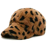Fashion Leopard Fleece Baseball All-matching Peaked Cap - EX-STOCK CANADA