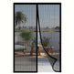 Magnetic Insect-Proof Door Curtain – Breathable Mesh Screen, Black & White, 90–120cm
