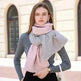 Gradient Mixed-color Scarf Winter Double-sided Wrinkled Imitation Cashmere Scarf Popular Versatile And Elegant Shawl For Women - EX-STOCK CANADA
