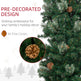 5ft Pencil Christmas Tree, Artificial Christmas With Pine Needles, Realistic Branches, Pine Cones, Metal Base, Green EX-STOCK Canada 