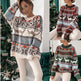 Women's Fashion Round Neck Loose Christmas Theme Jacquard Long Sleeve Sweater EX-STOCK Canada 