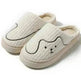 Striped Cat Slippers Indoor Couple Non-slip Floor Bedroom Slipper Winter Warm Plush House Shoes Women Men - EX-STOCK CANADA