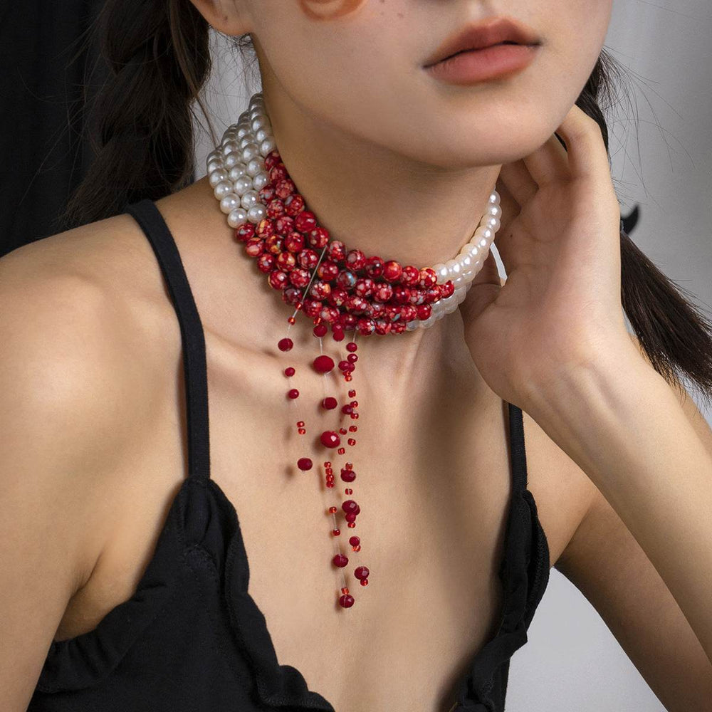 Women's Fashion Gothic Pearl Necklace EX-STOCK