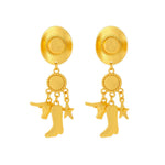 Creative Long Cowboy Hat Eardrops Earrings - EX-STOCK Canada