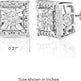 Diamond Stud Earrings For Women Sterling Silver Halo I-J Color, I2 I3 Clarity Metal Diamond Metal Diamond EX-STOCK
