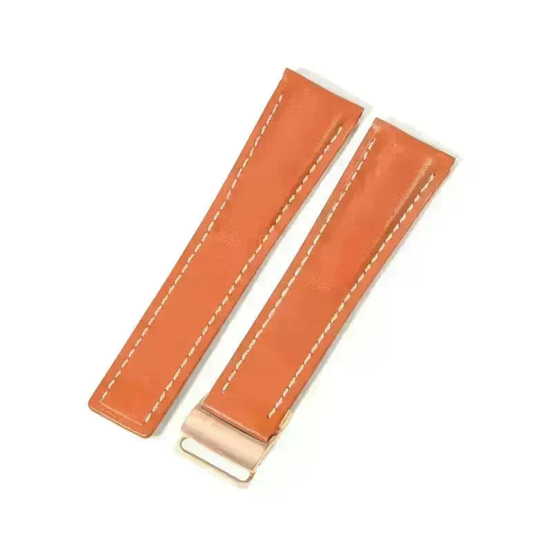 22mm 24mm Black Brown Blue Bamboo Grain Cowhide Watch Strap - EX-STOCK CANADA