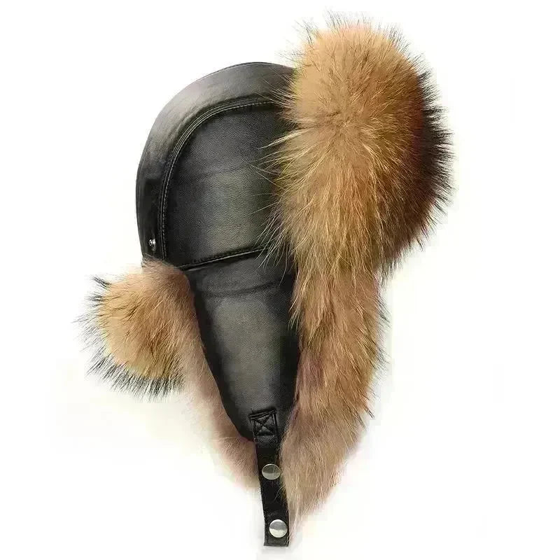 Locomotive Ushanka Men's Winter Thickened Outdoor Cold-proof Earmuffs Hat - EX-STOCK CANADA