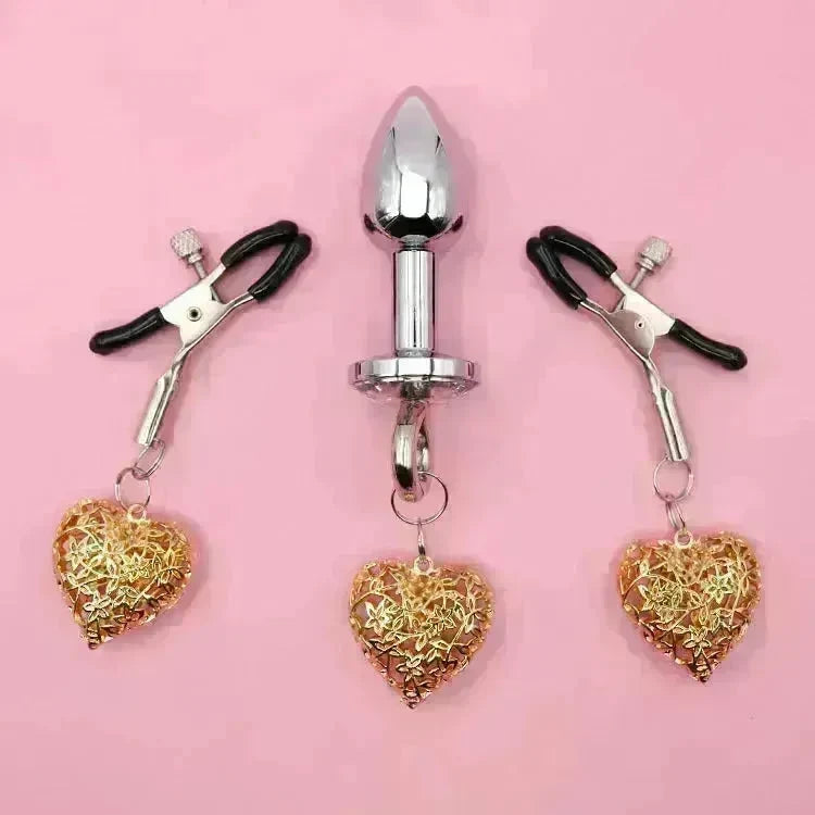Love Chain Sex Toys Bell For Women Nipple Clamp Anal Plug - EX-STOCK CANADA