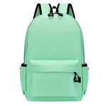 Mint green backpack on a white background