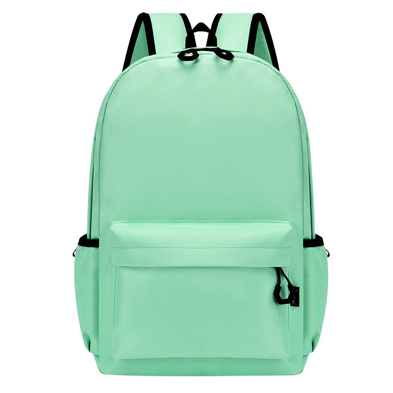 Mint green backpack on a white background