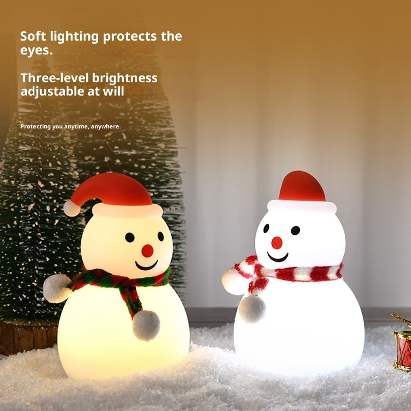 Christmas Snowman Night Light Silicone Bluetooth Audio Small Night Lamp EX-STOCK Canada 