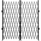 Double Folding Security Gate, 5.1 H X 10.2 W Folding Door Gate, Steel Accordion Security Gate, Flexible Expanding Security Gate, 360 Rolling Barricade Gate, Scissor Gate Or Door With Keys EX-STOCK
