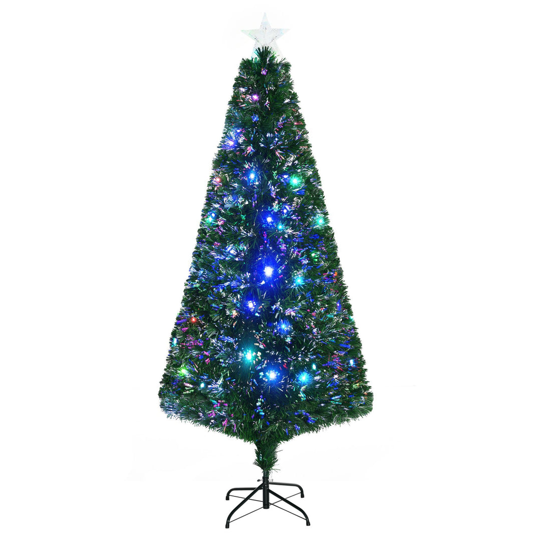 6FT Pre-lit LED Artificial Christmas Tree Scattered Holiday With Stand, Green EX-STOCK Canada 