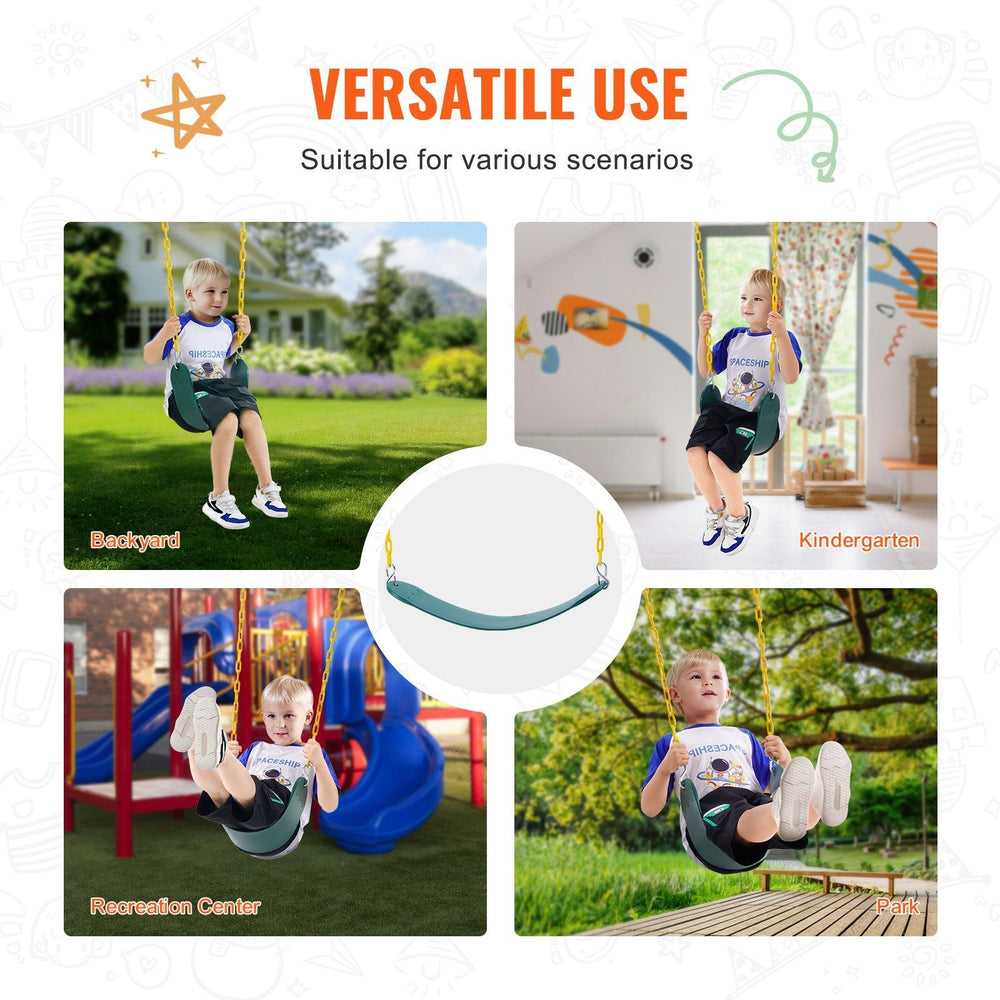 2-Pack Swing Seats Swings Replacement For Outdoor Swing Set 66 Inch Chain EX-STOCK