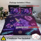 Star Bedding Neon  Pattern 3 Piece Black Duvet Cover Set EX-STOCK Canada 