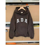 Casual And Versatile Letter Loose Hoodie With Fleece Lining For Women EX-STOCK Canada 